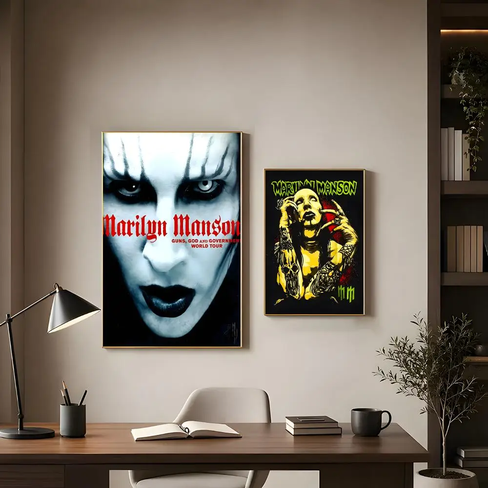Shocking singer Marilyn Manson Poster Modern Interior Wall Decor & Trendy Home Highlights