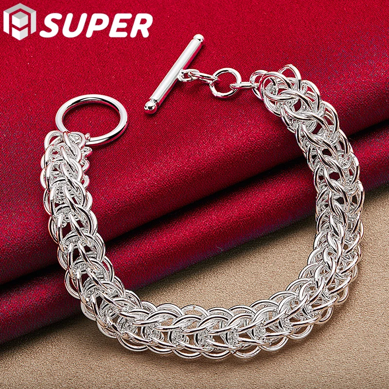 

925 Sterling Silver Multi-Circle Bracelet Chain For Woman Charm Wedding Engagement Party Fashion Jewelry