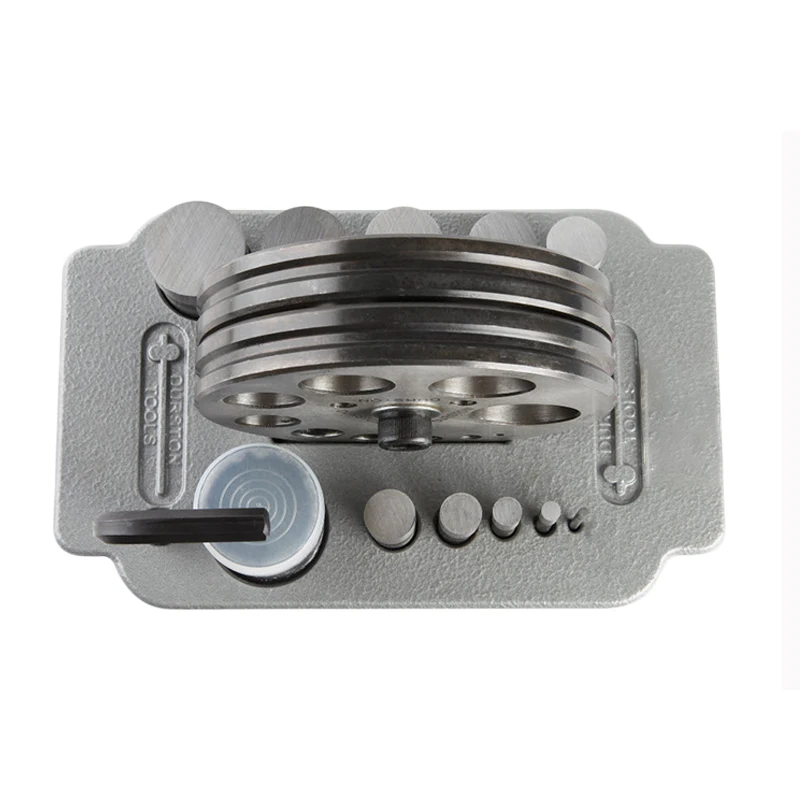 Professional10 Size Round Cutting Tool Machine Manual Press Punching Set Jewelry Metal Disc Cutter