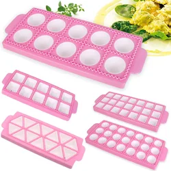 Ravioli Maker Ravioli Round Sqaure Stamp Cutter Mold with Tray and Press Pierogi Maker, Dumpling Maker Pasta Press Cutter Tools