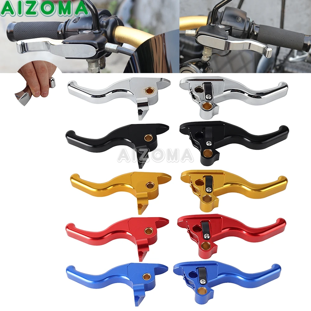 Motorcycle Hand Brake Finger Clutch Levers For Harley Touring Electra Glide Road King Street Glide Tri Glide Ultra Classic 08-13
