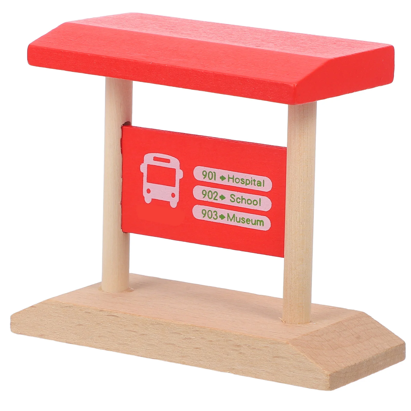 

Wooden Railway Station Platform DIY Model Accessories for Kids Pretend Play Train Track Scene Compatible Set Toy