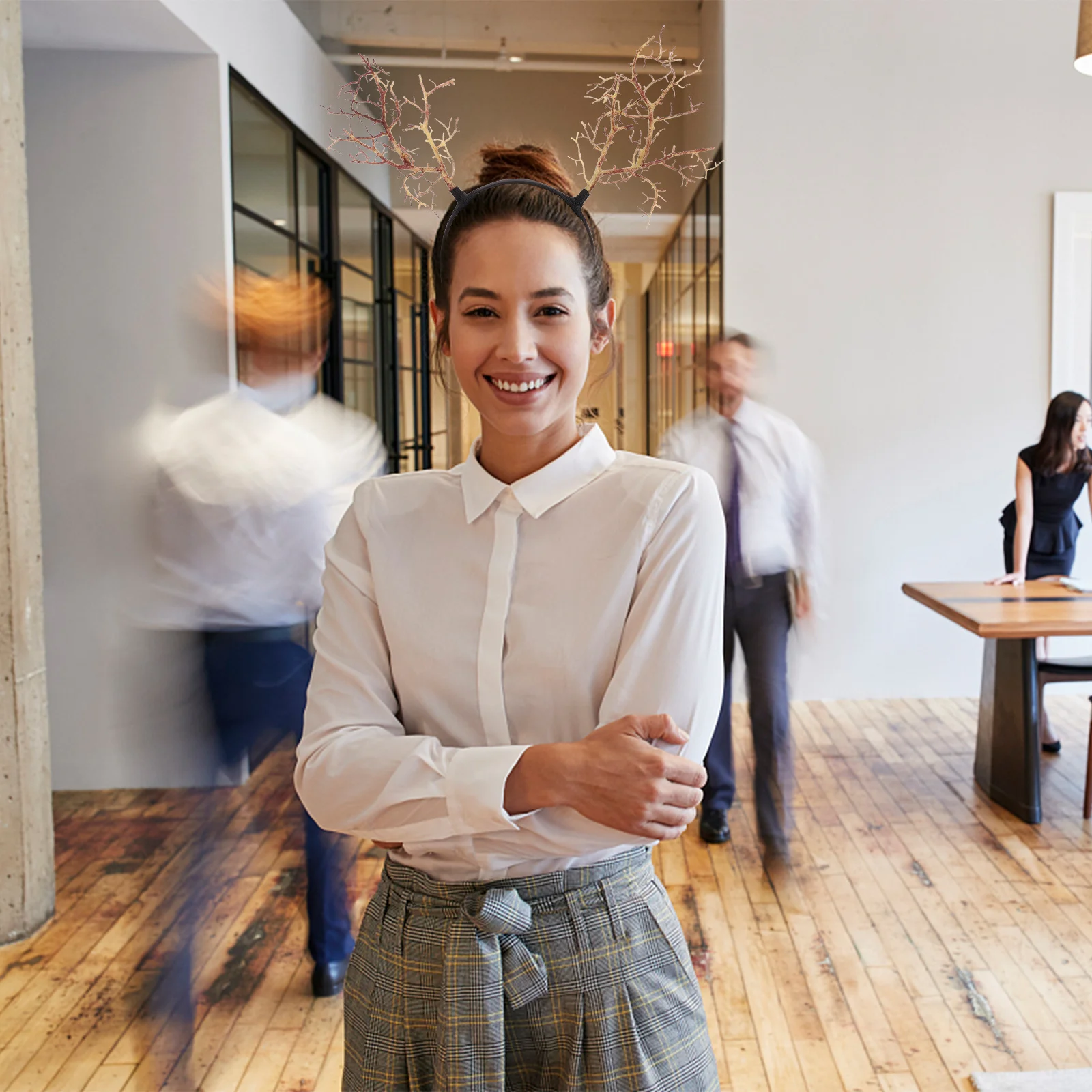 فروع تصميم قرن الوعل الشعر الأطواق جميل للأطفال حفلة عيد الميلاد عقال فرع وهمية عقال عطلة تأثيري اكسسوارات للشعر #1