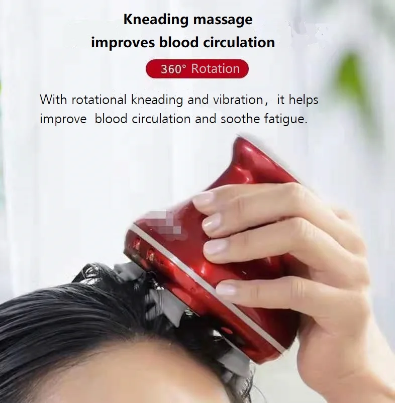 Scalp Massage Electric Waterproof Spider Head Brush Deep Hair Cleansing and Brain Nerve Relaxation