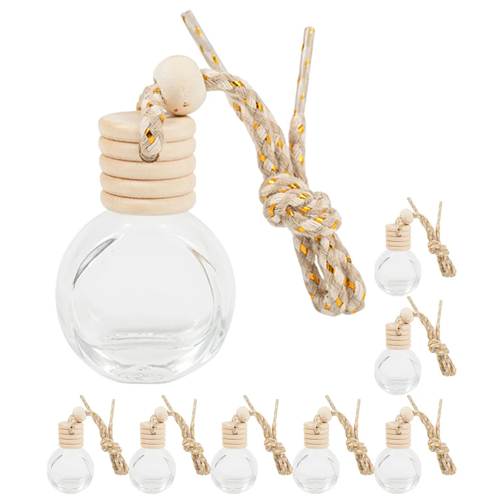 

8Pcs Essential Oil Bottles Clear Mini Perfume Vials for Car Air Freshener Decorative Fragrance Diffuser Pendant Gift 10Ml