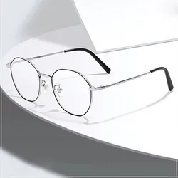 Metal Round Anti Blue Light Glasses Women Men Classic Square Eyeglasses Frames Transparent Computer Glasses Oculos Feminino