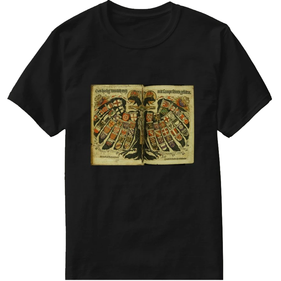 

Футболка «Орел Святой Римской Империи со всеми Штатами» из 100% хлопка с круглым вырезом, летняя повседневная мужская футболка с короткими рукавами, размер S-3XL