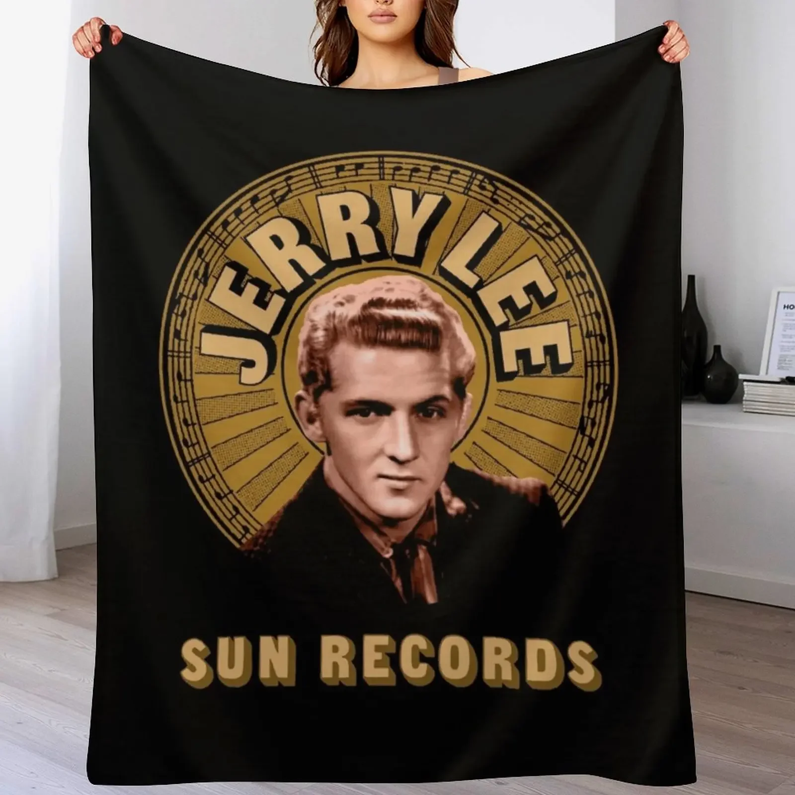 

Jerry Lee Lewis Throw Blanket Warm Plush Fuzzy Blanket for Living Room