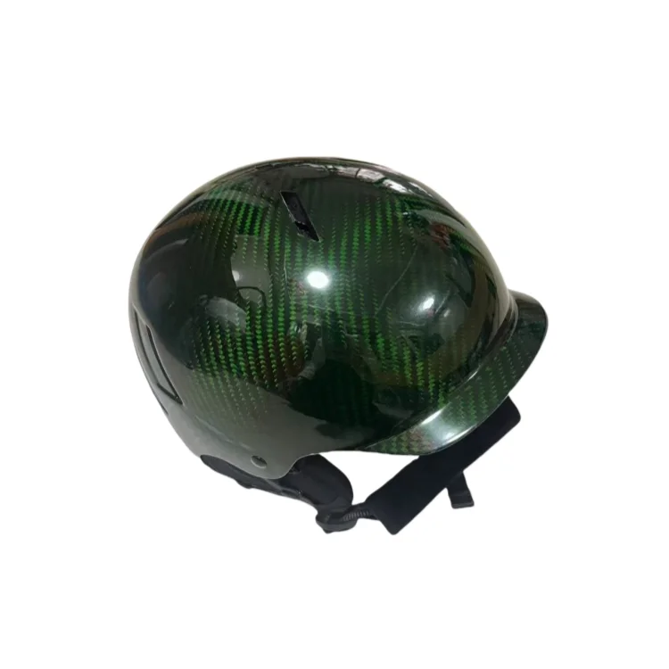 Thickened Carbon fiber material ski helmet, retro dual sport design, high toughness protective gear for unisex adult winter outd