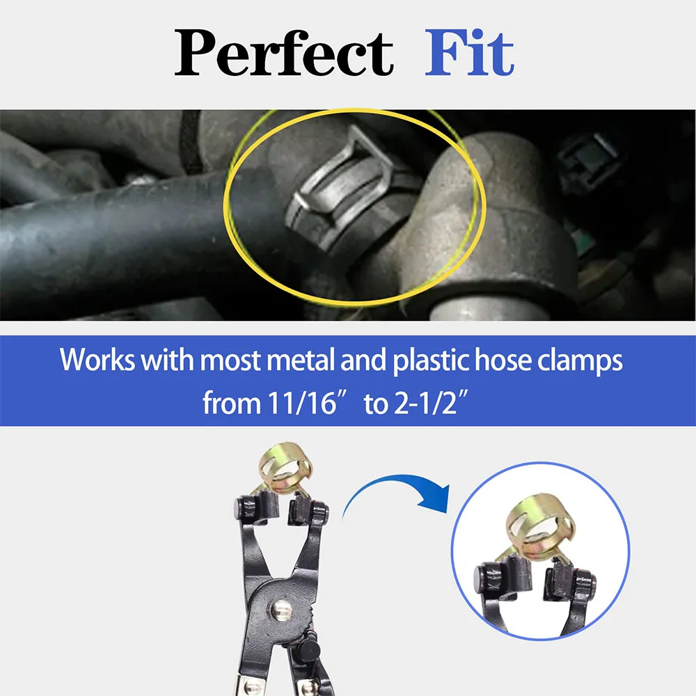 Podofo 9 قطعة السيارات خرطوم المشبك حلقة أضعاف مجموعة سلك مرن سلك بيند بيند نوع مزيل ill شاشة المياه سيارة إصلاح السيارات أداة ﻿