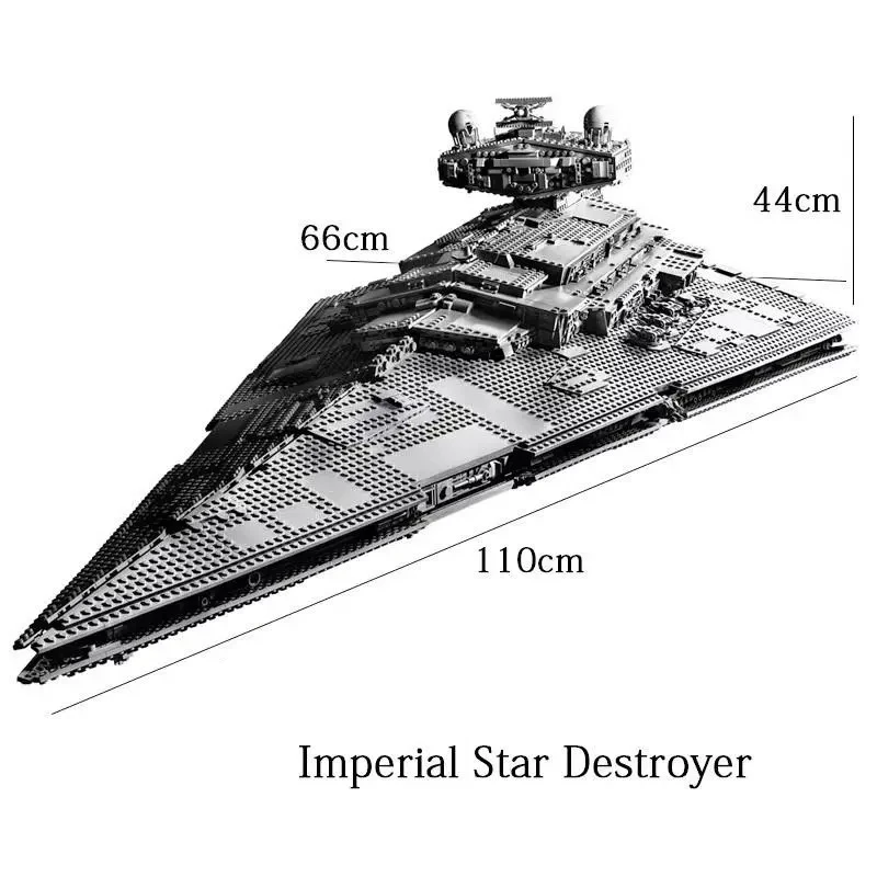 

GSF 4784 шт. UCS Imperial Super Star Destroyer, истребитель, корабль, строительные блоки, модель, наборы кирпичей, игрушки для мальчиков, детские рождественские подарки