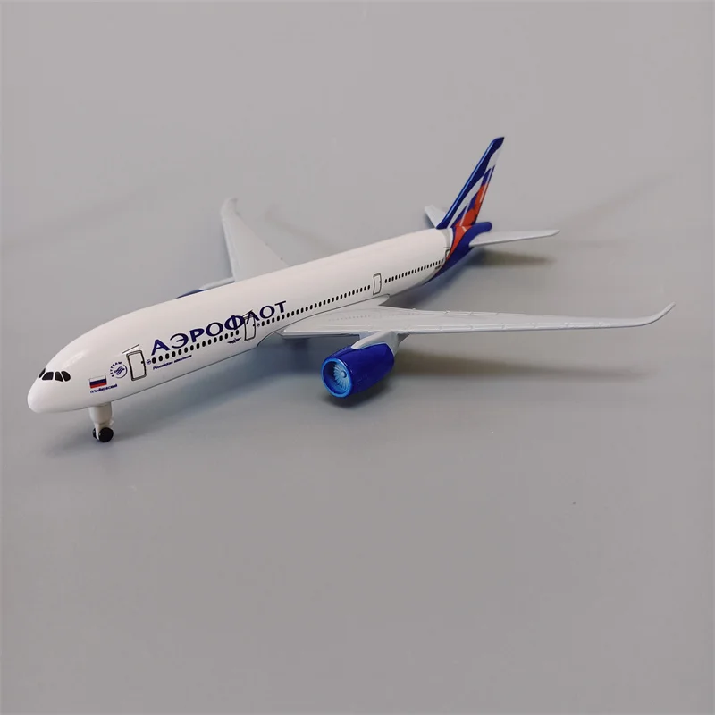 19cm Alloy Metal Russian Air Russia Aeroflot Airbus 350 A350 Airlines Diecast Airplane Model Plane Aircraft&Wheels Landing Gears