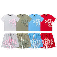 Designer Sy Brand Print T-Shirt for Men Women Harajuku Hip Hop Shirt Shorta Pants Set Cotton Casual Trendy Tees Sports Pants