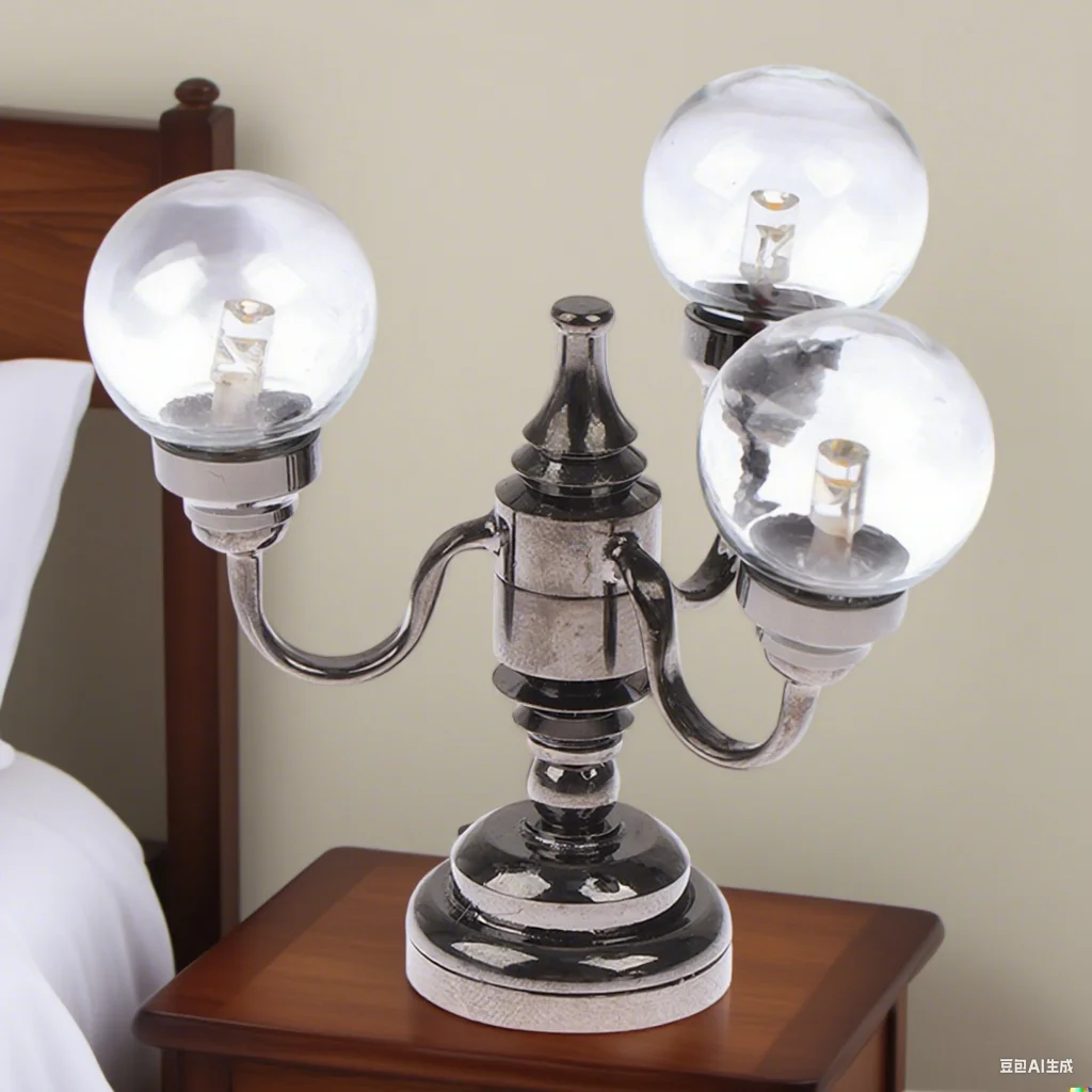 1:12 ドールハウスミニ 3 アーム天井ランプシャンデリア LED ランプウォールライト装飾おもちゃ