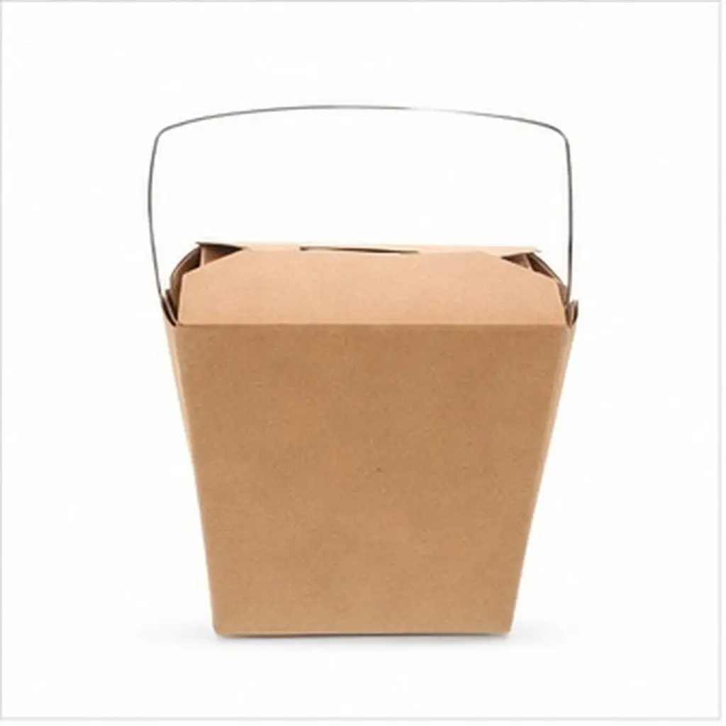 50Pcs Compact Chinese Takeout Boxes Wire Handle Fresh Warm Food Storage Restaurant Catering Student Lunch Commute Outdoor Dining