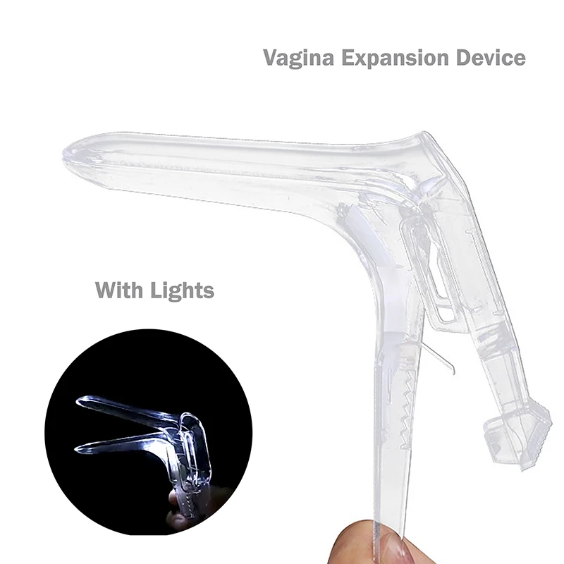 LED Adult Clear Plastic Vagina Expansion Device Genitals Anal Vaginal Dilator Colposcopy Speculum Medical Feminine Hygiene