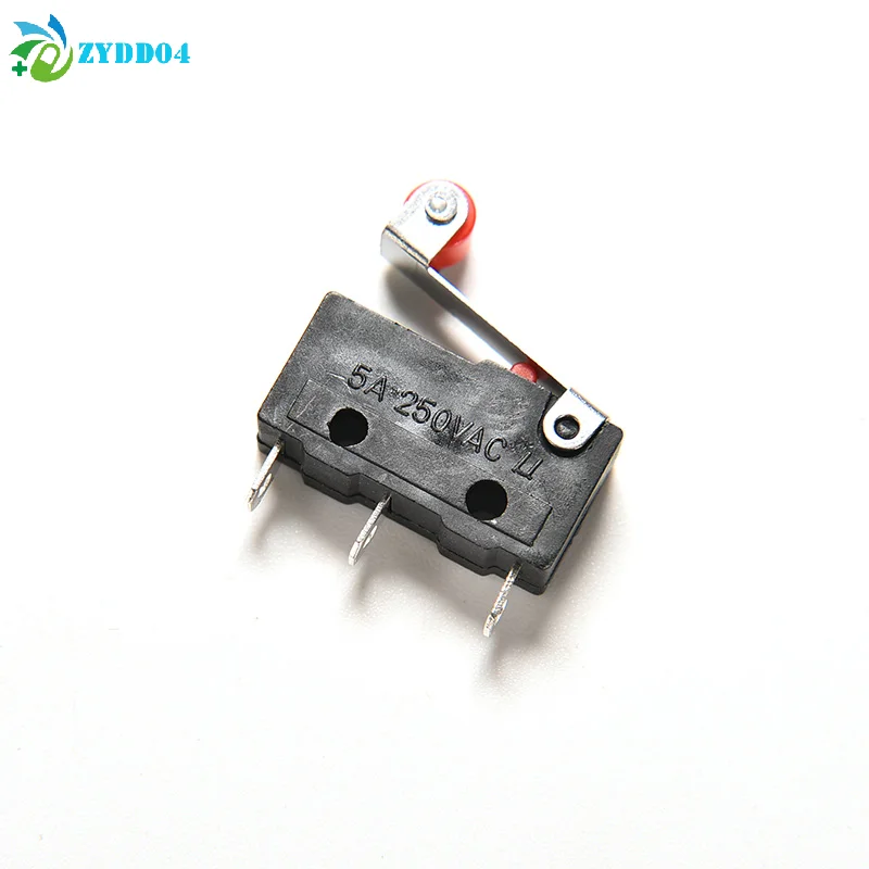●10Pcs Micro Roller Lever Arm Open Close Limit Switch KW12-3 PCB Microswitch