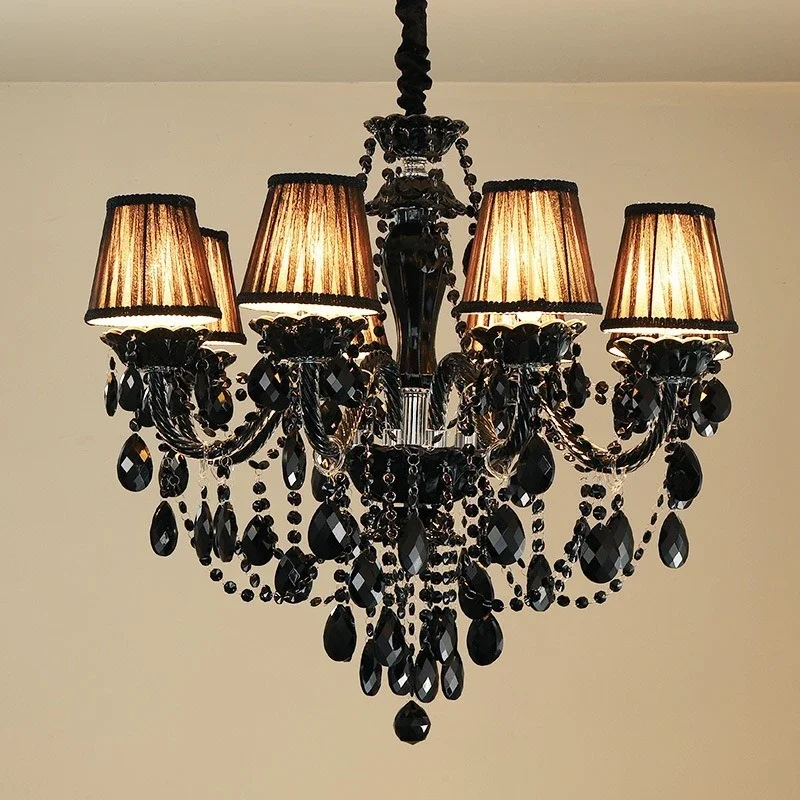 

Vintage Candlestick Ceiling Chandelier Black Ceiling Pendant Lamp For Dining Room Kitchen Restaurants Bedroom Living Room Lustre