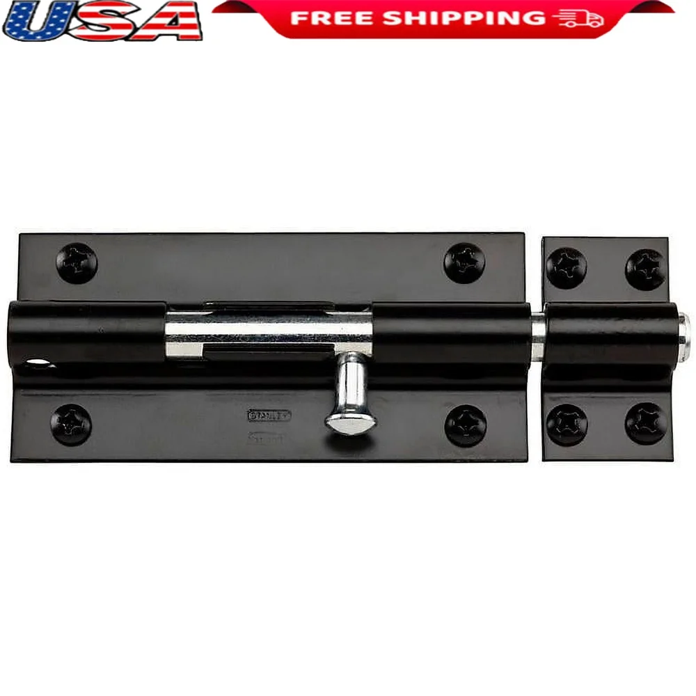 

8 Inch Heavy Duty Barrel Bolt Steel Padlockable Farm Buildings Sheds Stockrooms Doors Extra Strong Security 1 Pack