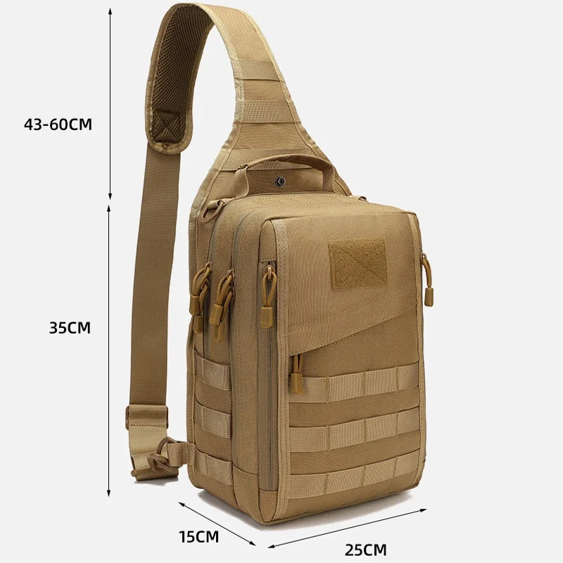 Imagem -06 - Tactical Ombro Peito Bolsa 1000d Coldre Pistola Escondido Carry Sling Crossbody Range Gun Conversível Bolsa para Caça Camping