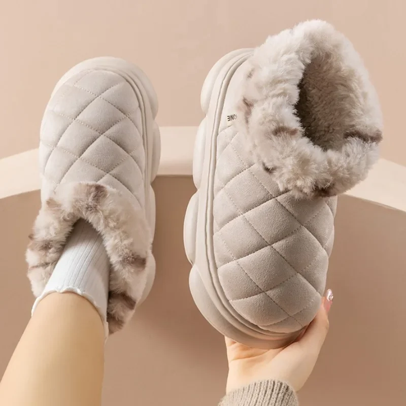 High Top Women's Winter Boots Warm Thickening Plush Girl Snow Boot Fashion Furry Non Slip Elastic Soft Plus Size Lady Shoes