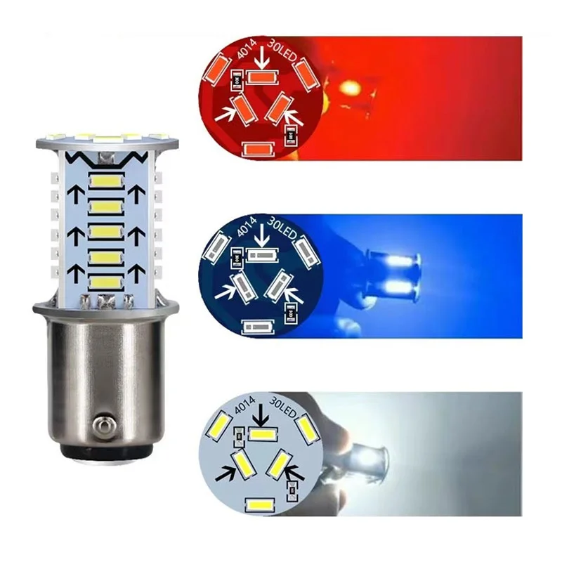 Motorcycle Car 1157 Strobe Brake Light LED Bulb Car Driving Strong Spotlight Lights Reversing Parking Lamp 12V 360° Signal Lamp