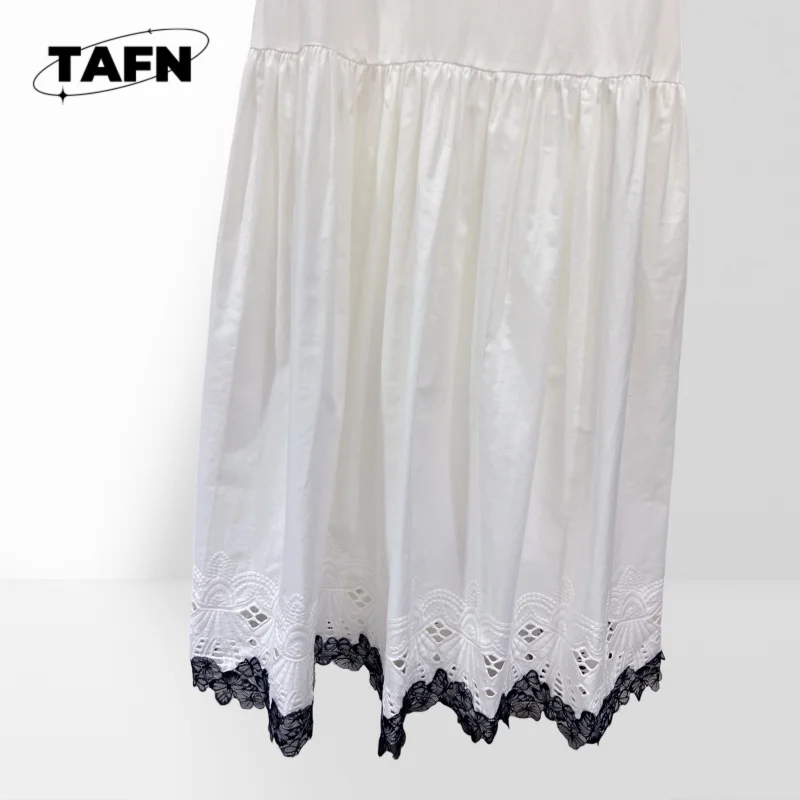 الصناعة الثقيلة تحديد المواقع التطريز القطن التطريز فستان بسيط شارع العليا جميلة كل مباراة الموضة AG2316 #5