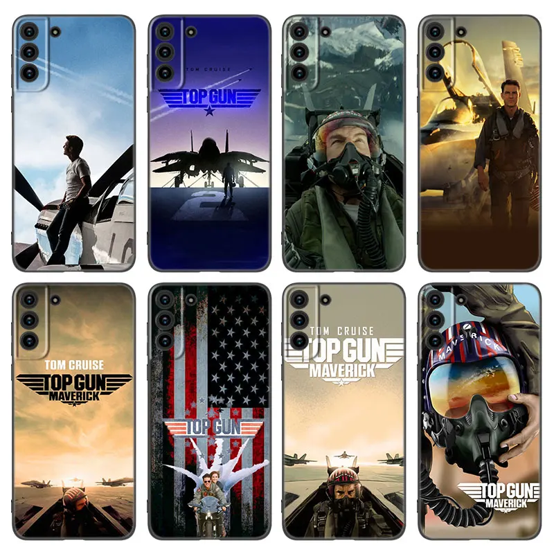 Top Gun Maverick Phone Case For Samsung Galaxy S22 S21 S20 Ultra FE S10E S10 Lite S9 S8 Plus S7 Edge Soft TPU Black Cover