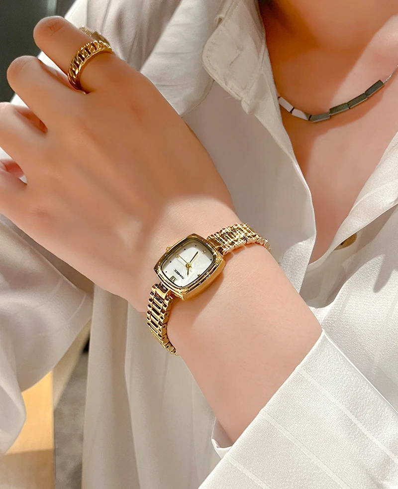 ZH53 新しいトレンディなスモールゴールド腕時計レディース腕時計ライト高級ブランド防水ファッションレトロクォーツ時計時計ギフト