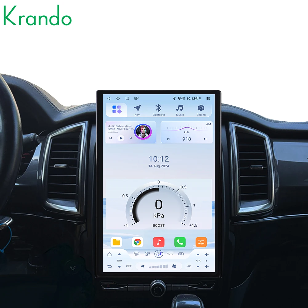 

Автомобильная GPS-навигация Krando 14.5” с CarPlay 5G для Ford Ranger/Everest 2015-2022, мультимедийная система