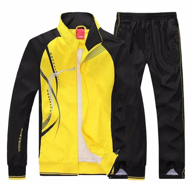 Men\'s Casual Tracksuit Running Jogging Athletic Sports Set Fitness 2 Pieces Jacket + Sweatpants Basketball Football Track Suits