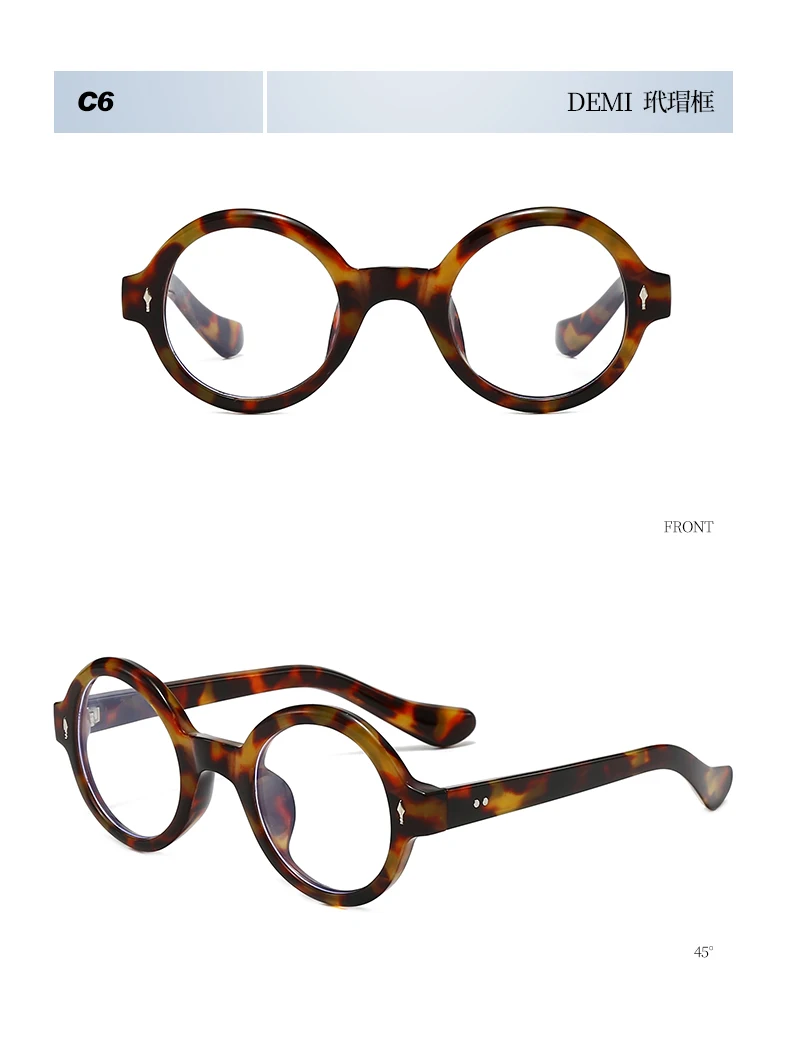 Vintage Comfort Outdoor Casual Shades Damen Runde Rahmen Brillen Männer Mode Beliebte Einfache Leichte Sonnenbrille – Detail 17