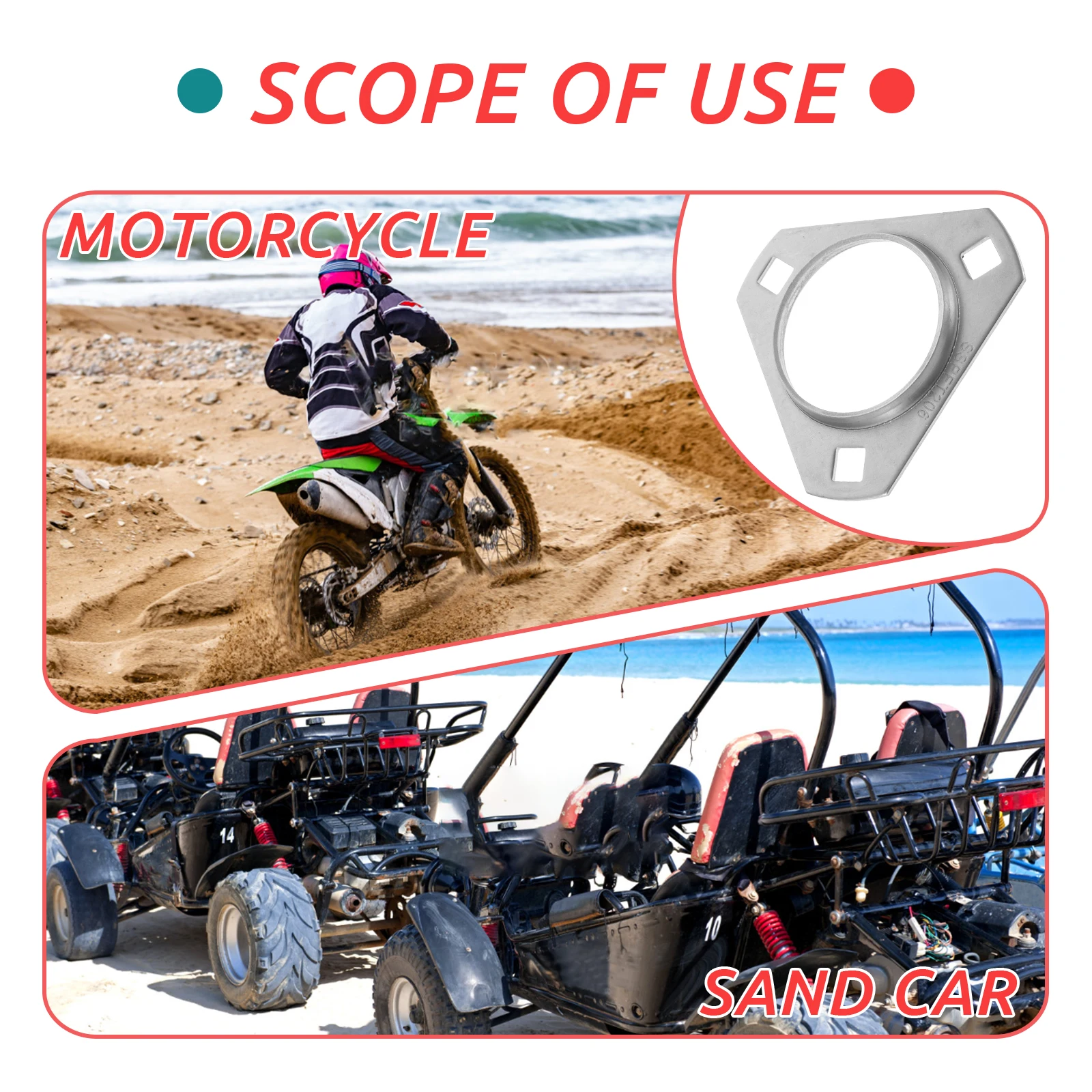 

Bearing Seat Flange Axle Kit for Go Kart Parts Stainless Steel Smooth Operation Reduced Friction Noise Optimization