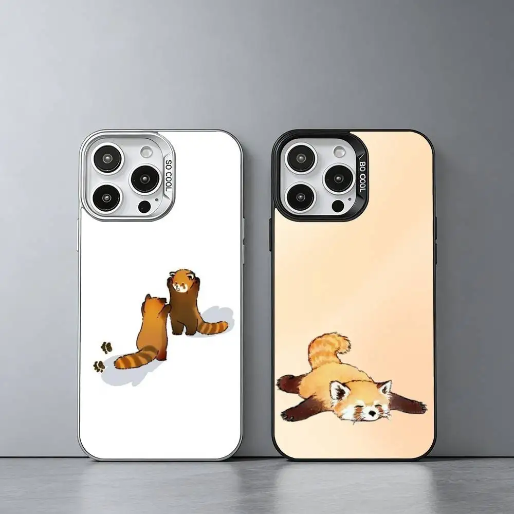 

B-Beyond cute W-Western Red P-Panda Phone Case For iPhone 17,16,15,14,13,12,11 Plus,Pro Max,XS,Colored silver phone case