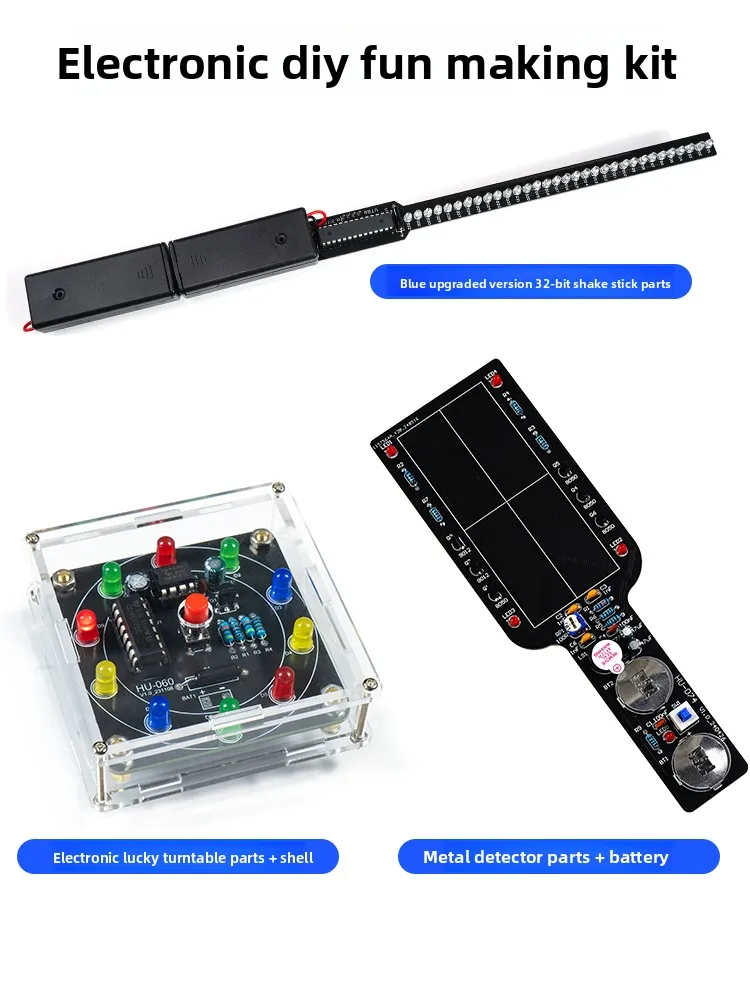 

Electronic DIY Production Kit Metal Detector/Lucky Wheel/Shake Stick Circuit Board Soldering Practice Parts