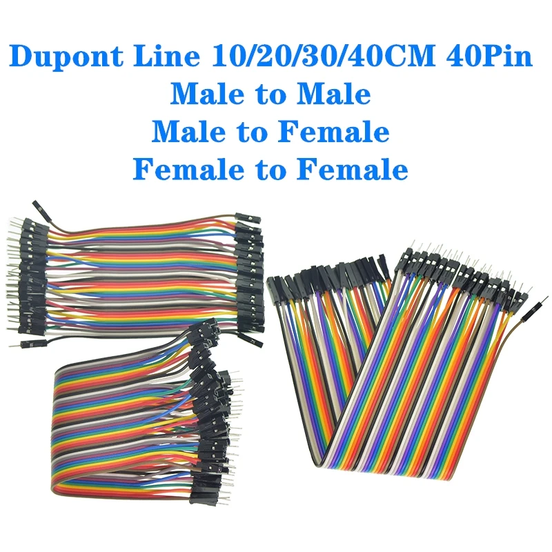 40P DuPont line Rehearsal line Male to Male + Male to Female and Female to Female head 2.54mm 10/20/21/30/40CM