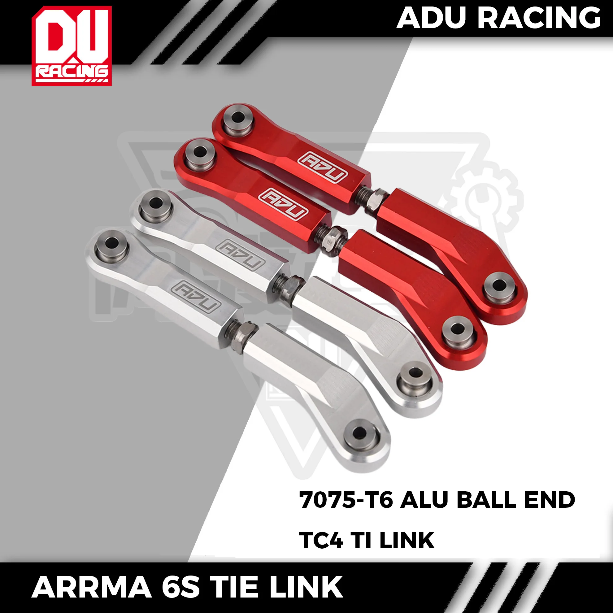 ADU RACING 7075-T6 ALU TC4 TI TIE ROD TIE LINK FOR ARRMA 6S TYPHON MOJAVE KRATON OUTCAST