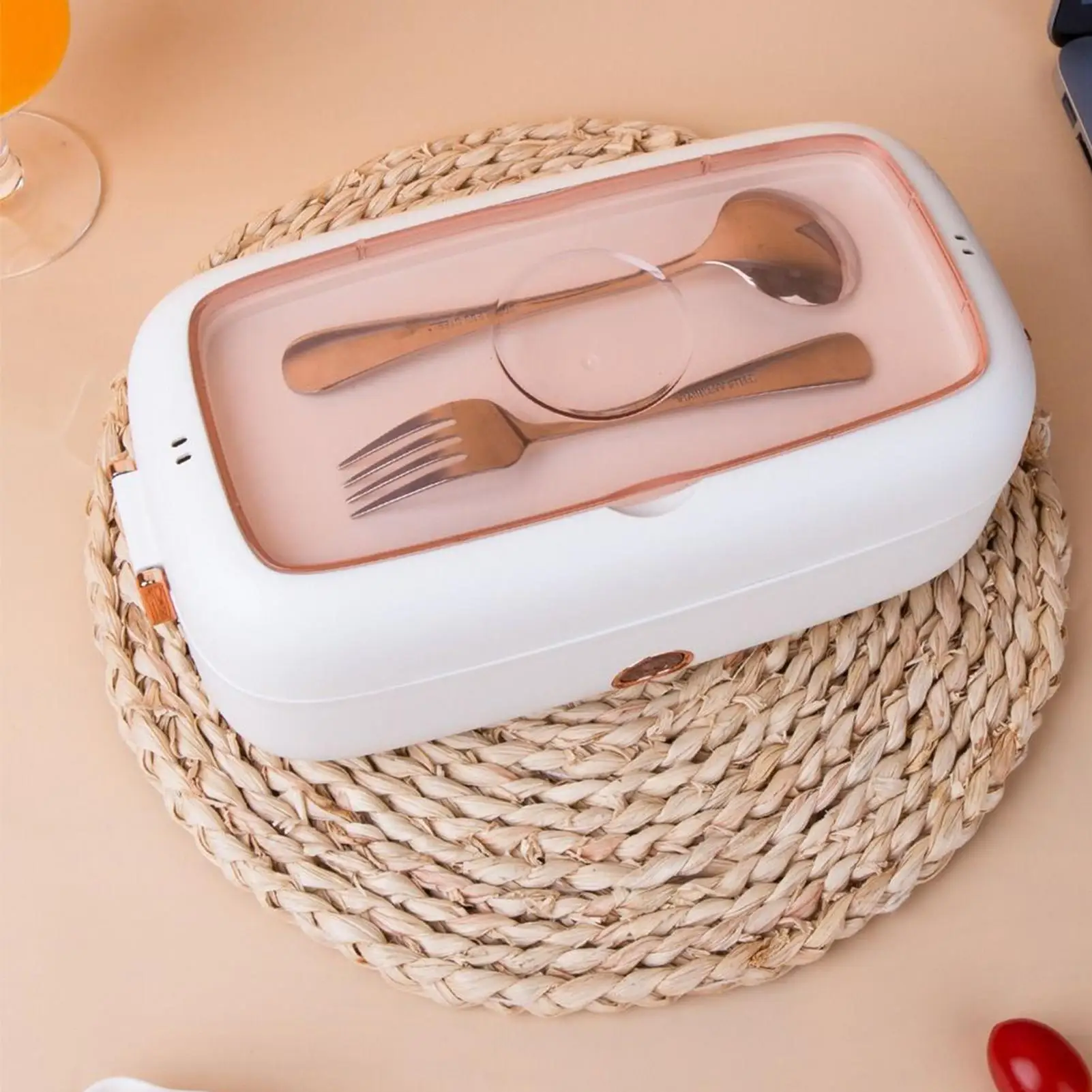 

USB-термос для еды с подогревом, 304 нержавеющая сталь, электрический ланч-бокс 800 мл, перезаряжаемый, портативный.