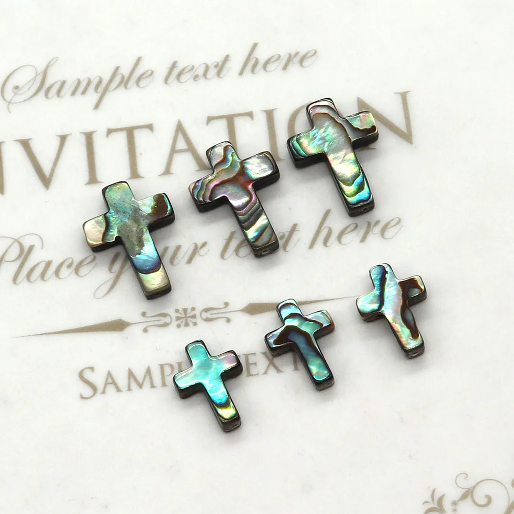

Natural Abalone Shell Crosses Loose Beads Fashion Jewelry DIY Making Earrings Necklace Bracelets Jewellery Charms Accessories