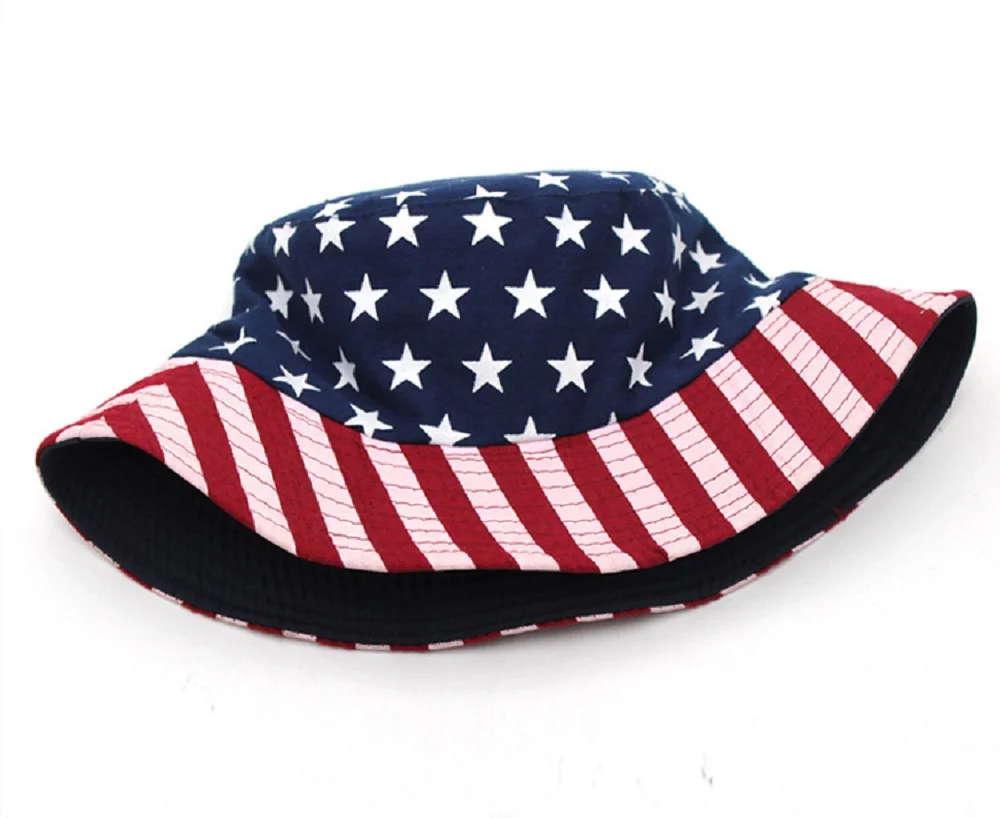 American Flag Fisherman Hat - Patriotic Outdoor Sunscreen Hat for Men and Women