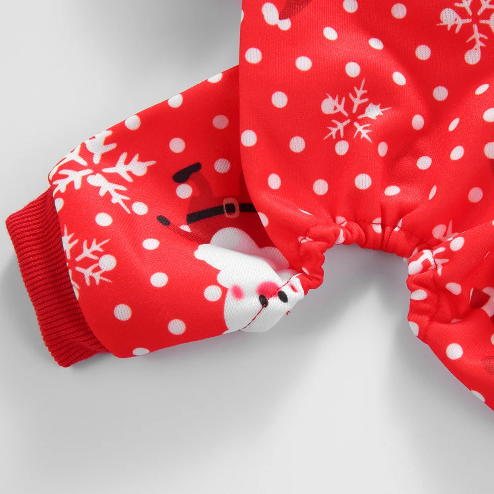 

Pet Clothes Dog Christmas Cloth Warm Santa Snow Design For Puppy Large Size Outdoor Party Wear Durable Comfortable Dog