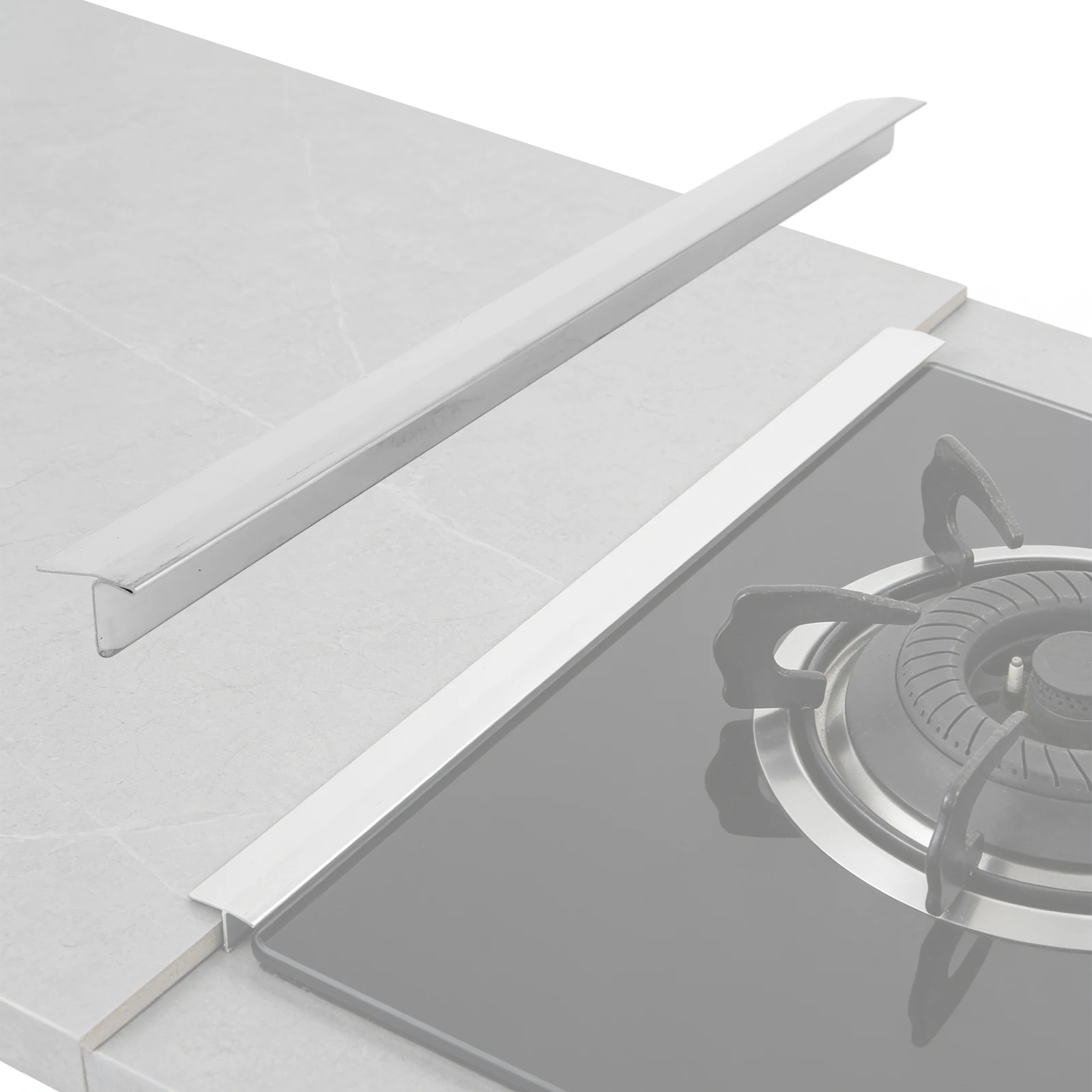 2 Pack Stainless Steel Stove Crevice Guards Easy Clean Heat Stove Counter Crevice Cover Suitable for Even Surface