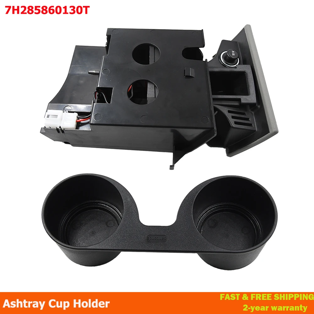 Ashtray Cup Coin Holder Grey RHD For VW T5 Transporter 7H285860130T 7H2858601 30T Front Drink Water Cup Drink Holder Cup Holder