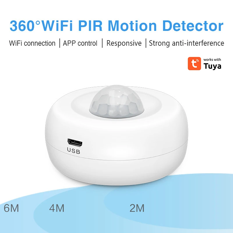 

AUBESS Tuya WiFi Ceiling PIR Motion Sensor Wireless Infrared 360 Detector Smart Home Security Alarm Real-time Remote Monitoring