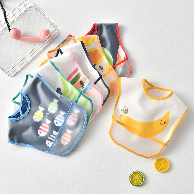 

Cute New Waterproof Sleeveless Baby Bibs For Toddler Washcloth Feeding Apron Bib Soft Burp Cloth Boys Girls Bandana Bibs