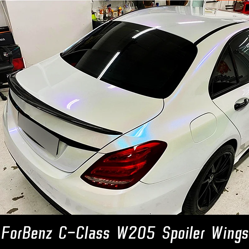 Dla 2015-2021 Mercedes Benz C-Class Sedan 4 drzwi W205 C180 C200 C260 C300 Ducktail pokrywa bagażnika Spoiler samochodu skrzydła stylizacja