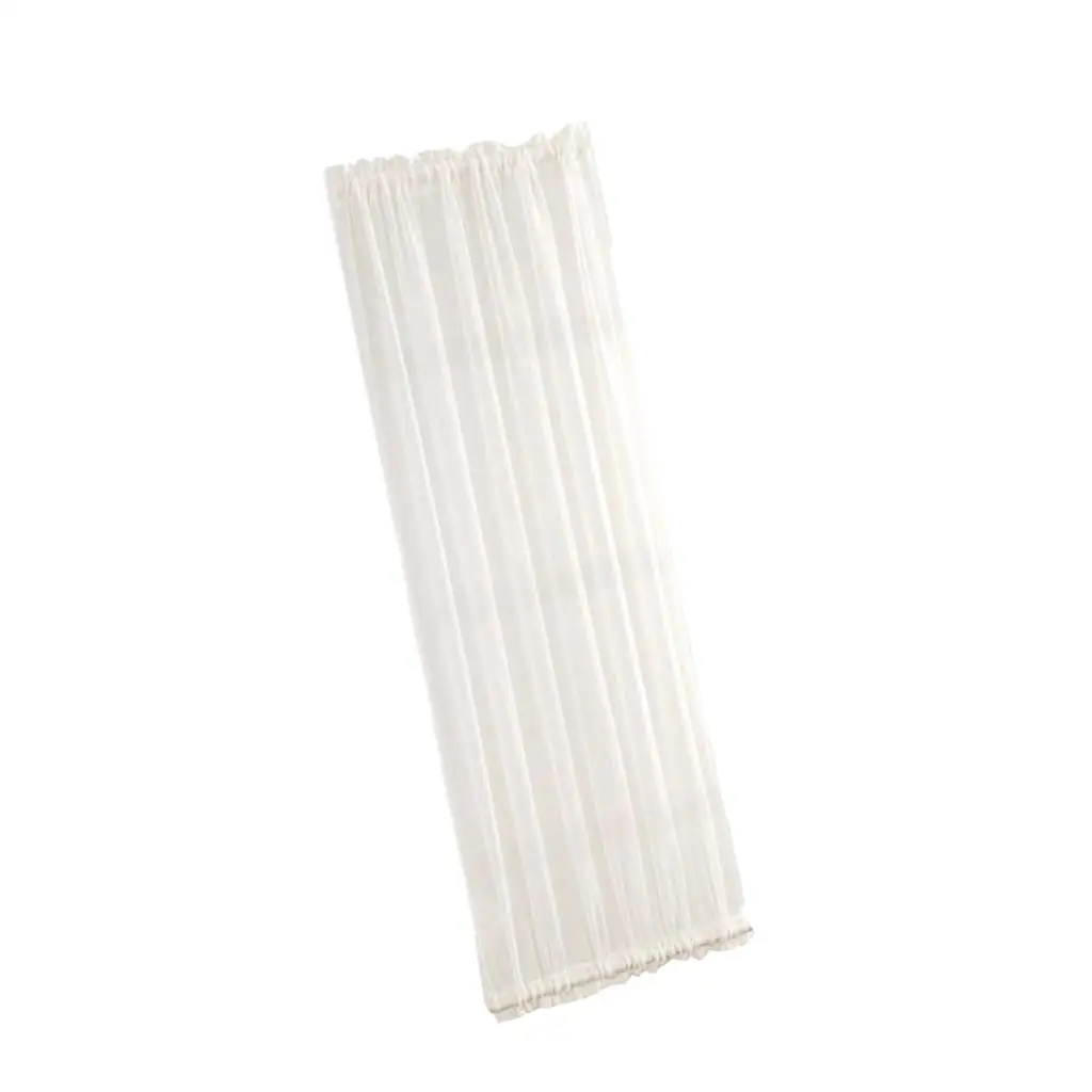 French Door Curtains Linen Sheer Panel Removable Shade Curtain for Modern Home Interior Separation Bedroom Hallway