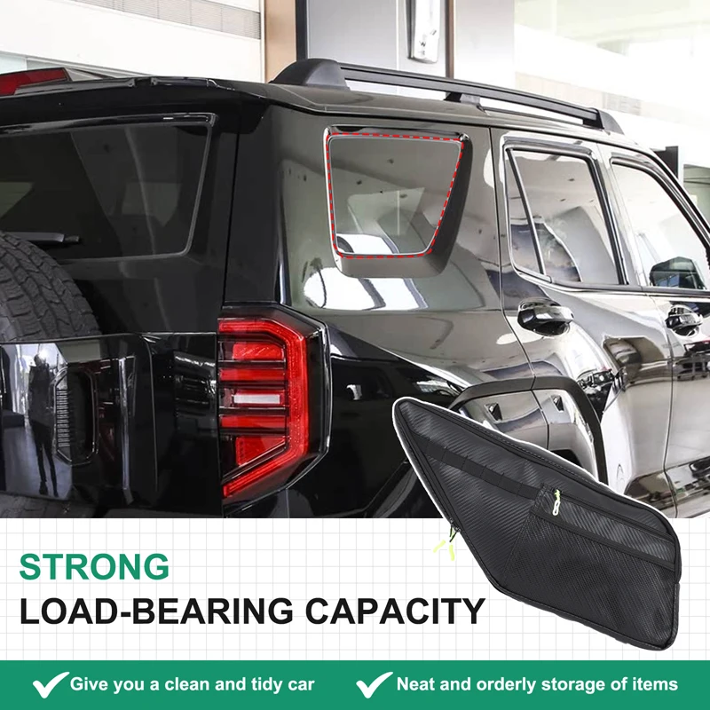 

Used for Great Wall Tank 400 trunk window storage bag, rear trunk storage bag accessories, car organizer, carbon fiber pattern