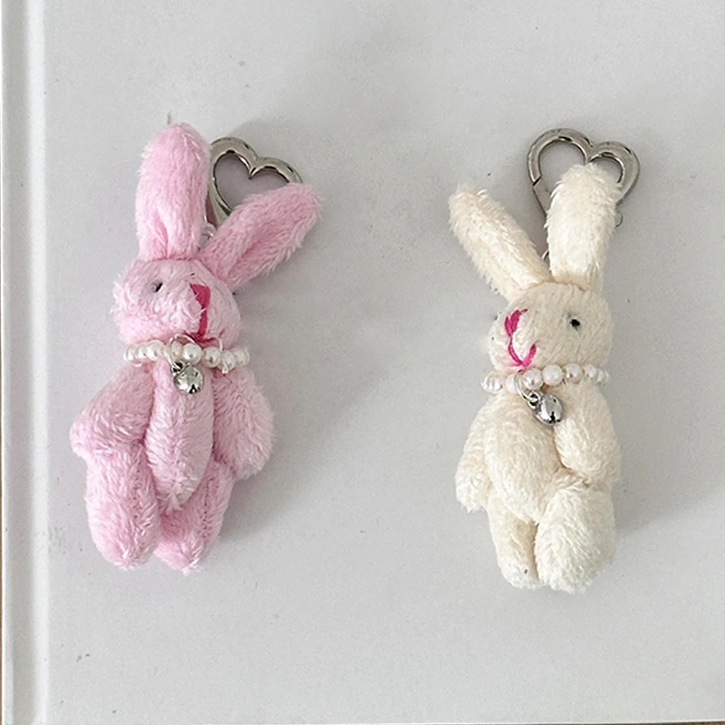 Pendentif lapin en peluche, sac de grande beauté, porte-clés beurre, accessoires de dessin animé