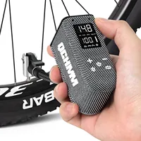 Portable Bicycle Pump, 100psi Electric Bicycle Air Pump with Digital LCD Pressure Gauge, 100PSI, Mini Bike Pump, Memory Function